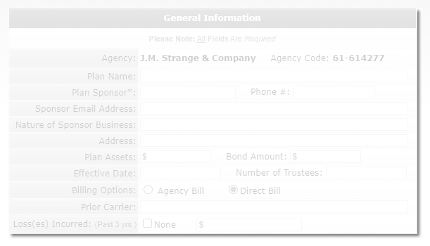 ERISA Bond Application