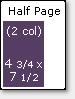 Half Page -- 4 3/4 x 7 1/2